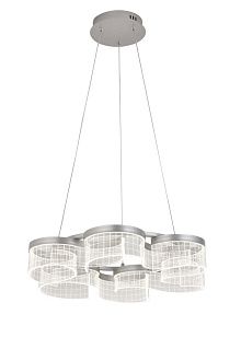 Люстра Ø550 x H1200, мм, 56W 3000K-6500K, BRUSHED GREY (МАТОВО-СЕРЫЙ) NewRgy 3450/6 BRUSHED GREY