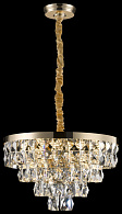Каскадная люстра 50*108 см, 12*E14, 480W, Wertmark CASSIA WE102.12.303 золотой