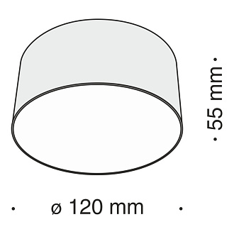 Светильник 12 см, 12W, 4000K Maytoni Ceiling & Wall C032CL-L12W4K, белый