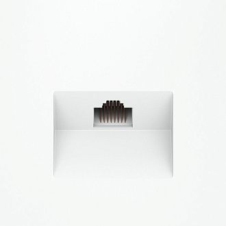 Розетка компьютерная встраиваемая Voltum S70 RJ45 кат.6, белый матовый пластик Soft touch VLS060102