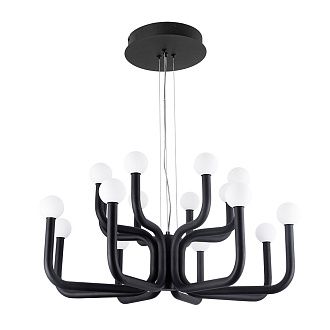 Люстра 38*76*82 см, 1*LED, 71W, 3000K Divinare Floriana 8194/06 LM-94, Черный
