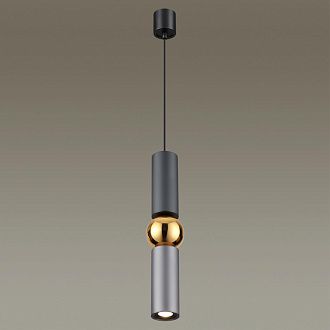 Подвесной светодиодный светильник Odeon Light Sakra 4071/5L серый, диаметр 9 см