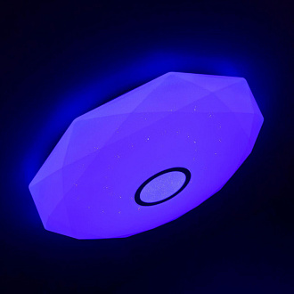 Светильник 67 см, 100W, 3000-5500К с Алисой, Citilux Диамант Смарт CL713A100G Хром, с пультом