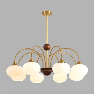 Люстра потолочная *87*65-65 см, 8*E27*60W, Lumion Larina 8323/8C, латунь