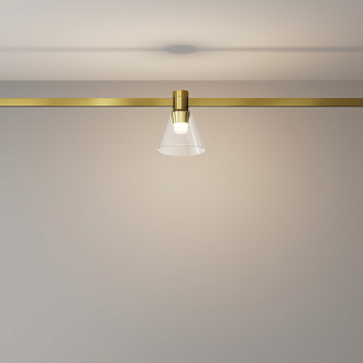 Светильник 9 см, 3W, 3000K,  Maytoni Flarity Bianca TR147-1-3W3K-BS, латунь