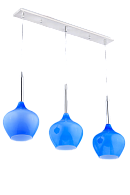 Люстра L580 x W80 x H1150, мм, 3*40W (120W), BLUE(Голубой) Sfera Sveta 5068/3 BLUE