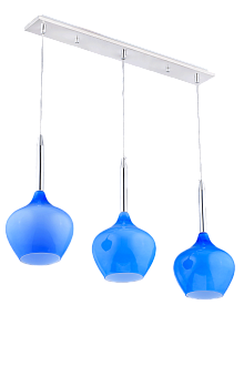 Люстра L580 x W80 x H1150, мм, 3*40W (120W), BLUE(Голубой) Sfera Sveta 5068/3 BLUE