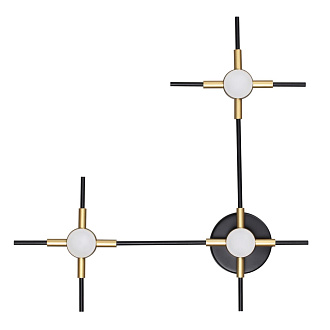 Бра 38 см, 9W, 4000K, 720Lm Odeon Light Costella 3906/9WL черный-золото