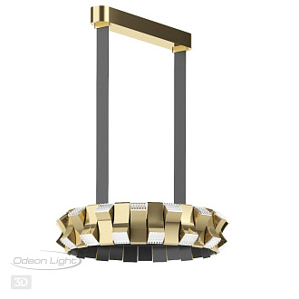 Светодиодный светильник 60 см, 45W, 3000K, Odeon Light ASTURO 4993/45L, золото