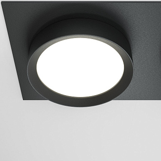 Встраиваемый светильник 22*11*4,5 см, 2 GX53*15W Hoop DL086-02-GX53-SQ-B Maytoni Downlight, Черный, вр 9*19,5 см