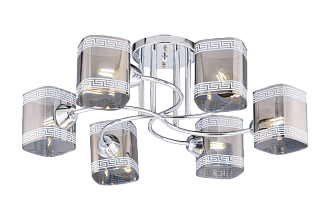 Люстра Ø640 x H230, мм, 6*40W (240W), CHROME (Хром) Rilon 06656/6 CHROME
