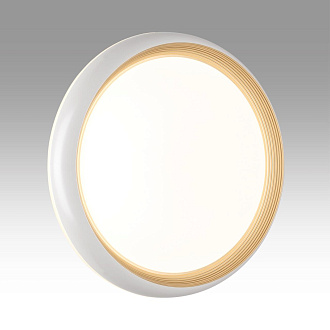 Cветильник 38*8,7 см, LED 48W, 4000 К, IP43, белый/золотой, пластик Sonex Tofiq White, 7650/DL