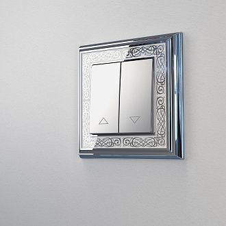 Выключатель жалюзи (серебряный) W1124506 Werkel 4690389155987