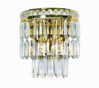 Бра L150 x W250 x H230, мм, 2*40W (80W), GOLD+CLEAR (Золото + Прозрачный Хрусталь) NewRgy W2796E/2A GOLD+CLEAR