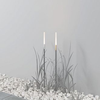 Ландшафтный светильник *1*-80 см, *LED*2,4W, 3000K, Maytoni Outdoor Flare S O524FL-L2PT3K, Платина