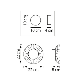 Бра 22 см, 6W 3000K Lightstar Celesta 809012 Хром