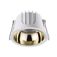 Светильник LED 11 см, 20W, 4000K, NovoTech SPOT KNOF 358696, белый-золото, вр 9,5 см