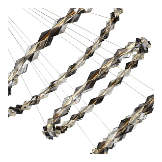 Люстра подвесная 100* см, LED*1*75W, 3000K, St Luce Diamanta SL6009.103.03, Золотистый