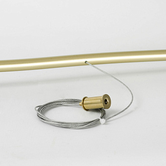 Линейно-подвесной светильник 160*24*45/150 см, 1*led*50W 3000K Lussole Wave LSP-7242 матовое золото