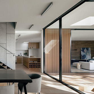 Линейный светильник 120,46*4,7*6,8 см, LED *  38W, 3000К Mantra Hanok 7947, черный