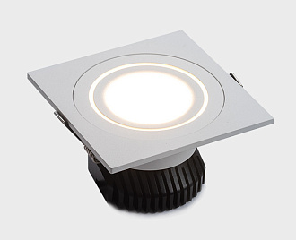 Встраиваемый LED светильник Italline IT02-008 dim white, 12W LED, 3000K, белый, вр 8,5 см