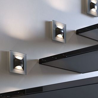 W1154508 Встраиваемая LED подсветка МУН, черный матовый Werkel, 4690389185601