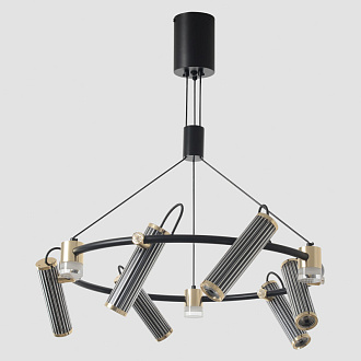 Светильник 80 см, 27W, 3000K, Crystal Lux EXTRA SP9, черный-золото