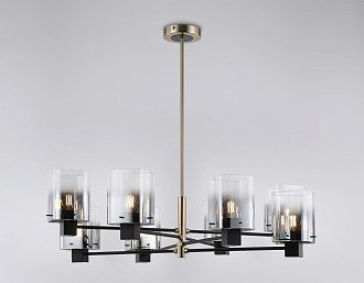 Подвесная люстра **71- см, 8*E14*40W, K, Ambrella Light High Light LH57043, черный, темная латунь