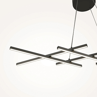 Подвесная люстра 103,5*30*307 см, LED, 40W, 4000К, Maytoni Halo MOD244PL-L50BK черный