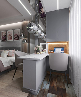 Светильник 30 см  Maytoni Fermi P140-PL-170-1-N никель