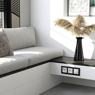 W0033108/ Рамка на 3 поста Senso (черный, стекло soft-touch) Werkel 4690389200434