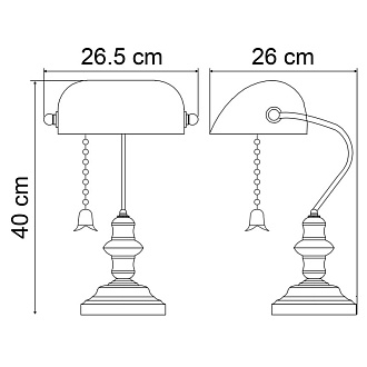 Настольная лампа Arte Lamp BANKER A2492LT-1AB, бронза