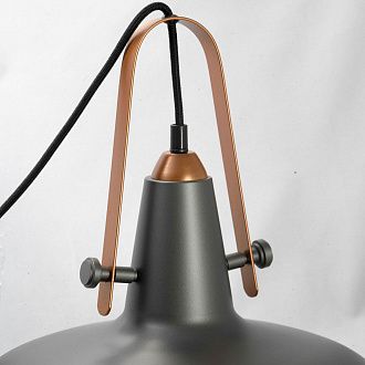 Подвесной светильник Lussole Loft GRLSP-9814, диаметр 32 см, серый