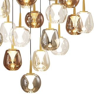 Люстра подвесная 75*212,5 см, вр  см, 24*LED*5W, 3000K, Mantra Andromeda MAN8937+24PL, золотой