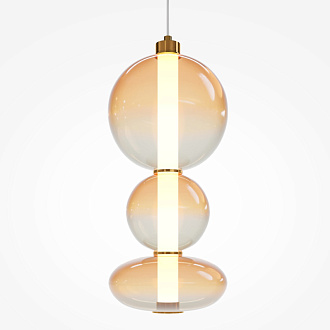 Подвесной светильник 20*20*371 см, LED, 24W, 3000К, Maytoni Futuro MOD307PL-L24BS3K латунный