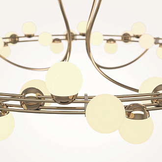 Накладная люстра 80*80*25 см, LED, 72W, 3000К, Maytoni Tessara MOD081CL-L48G3K золотой