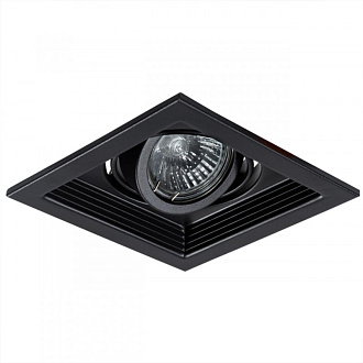Встраиваемый светильник 13 см Arte Lamp CANIS A6661PL-1BK черный, вр 10*10 см
