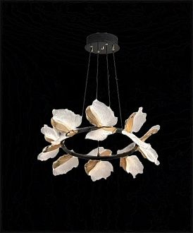 Люстра 8853-600, D600 / H200 LED, 80W, 3000/4000/6000K, Alva Donna, Чёрный матовый