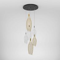 Подвесной cветильник 20*20*180- см, *LED*28W, 4000K, Eurosvet Ruche, 90352/6 золото/хром, 4690389210235