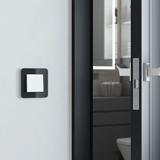 W0012448 Рамка на 1 пост Elite, черный, стекло Werkel, 4690389196201