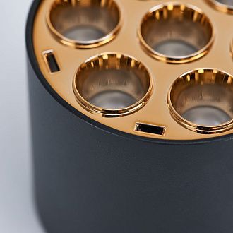 Светильник потолочный 6W 470LM 4000K, черный/золото Guarda Lightstar 080642