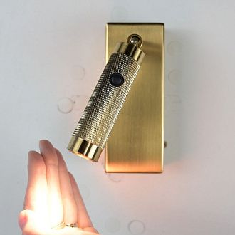 Бра Chelsom WALL LED KNURL BRASS 13*5*13 см, 1*LED*3W, 4000K, ImperiumLoft 44.603, Латунь
