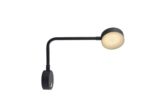 Бра 9W, 3000K, 36 см, Crystal L ux CLT 214W BL Черный