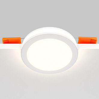 Встраиваемый светильник 8 см, 7W, 3000К, белый, Maytoni Phanton DL2001-L7W LED, вр 6,5 см