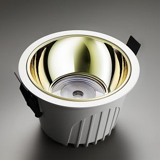 Светильник LED 11 см, 20W, 4000K, NovoTech SPOT KNOF 358696, белый-золото, вр 9,5 см
