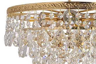 Люстра потолочная *38*32 см, 6*E27*60W, Arti Lampadari Castellana Gold Castellana E 1.3.38.608 G, золотой