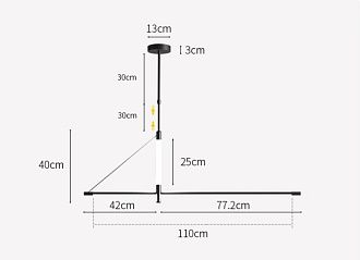 Светильник на штанге Inodesign Ren Black 40.8511