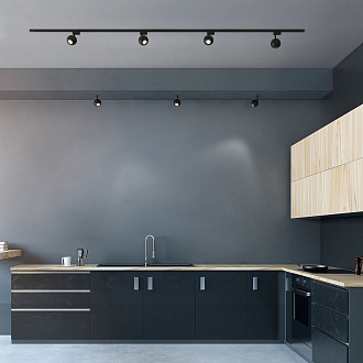 Встраиваемый светодиодный светильник черный 9926 LED Elektrostandard