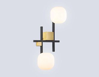 Бра со сменной лампой 23*17*48- см, 2*G9*28W, K, Ambrella Light High Light LH51019, черный, латунь
