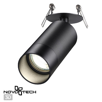 Светильник 6 см, Novotech Slim 370873, черный, вр 5,5 см